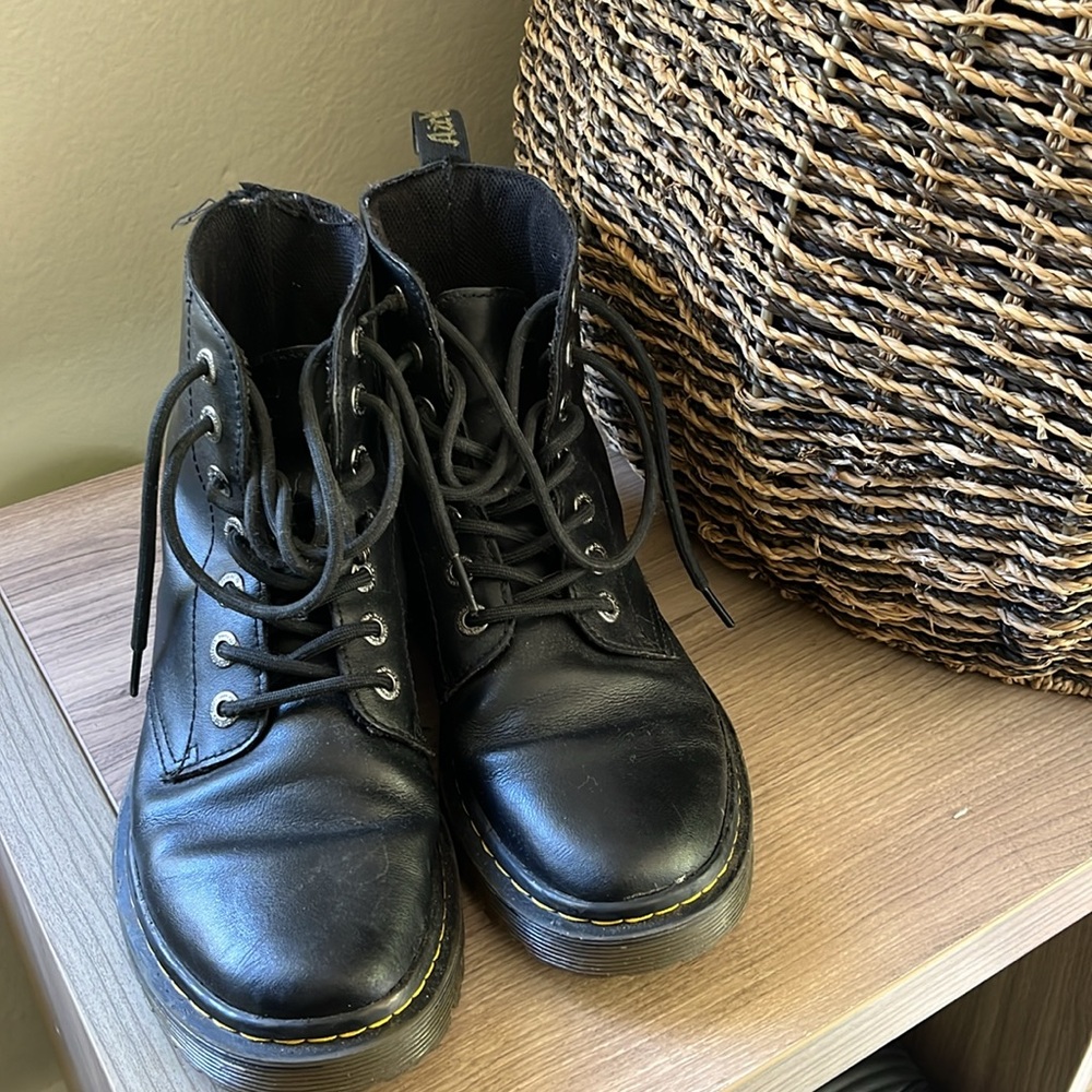 Dr. Martens Black Combat Boots Size 8